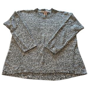 Philosophy Gray & Black Marled Knit Crew Neck Sweater XL